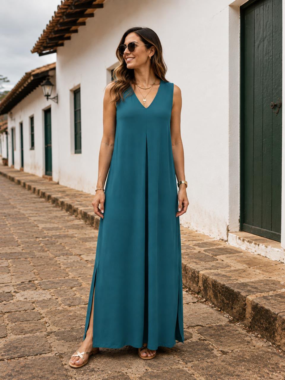 Vestido talego largo