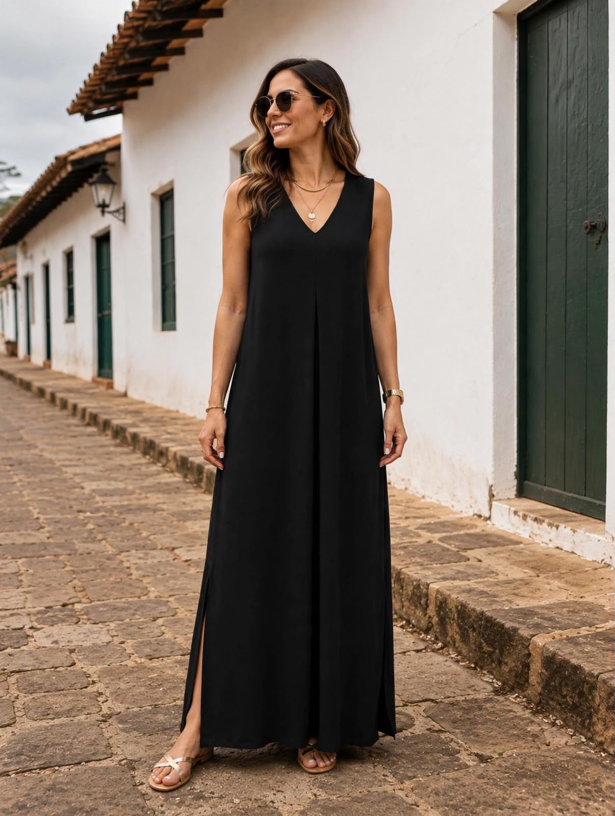 Vestido talego largo