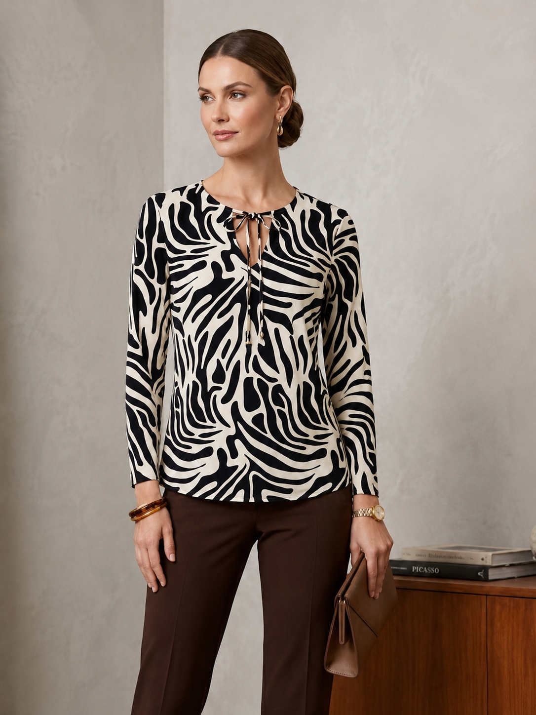 Blusa Escote semiredondo