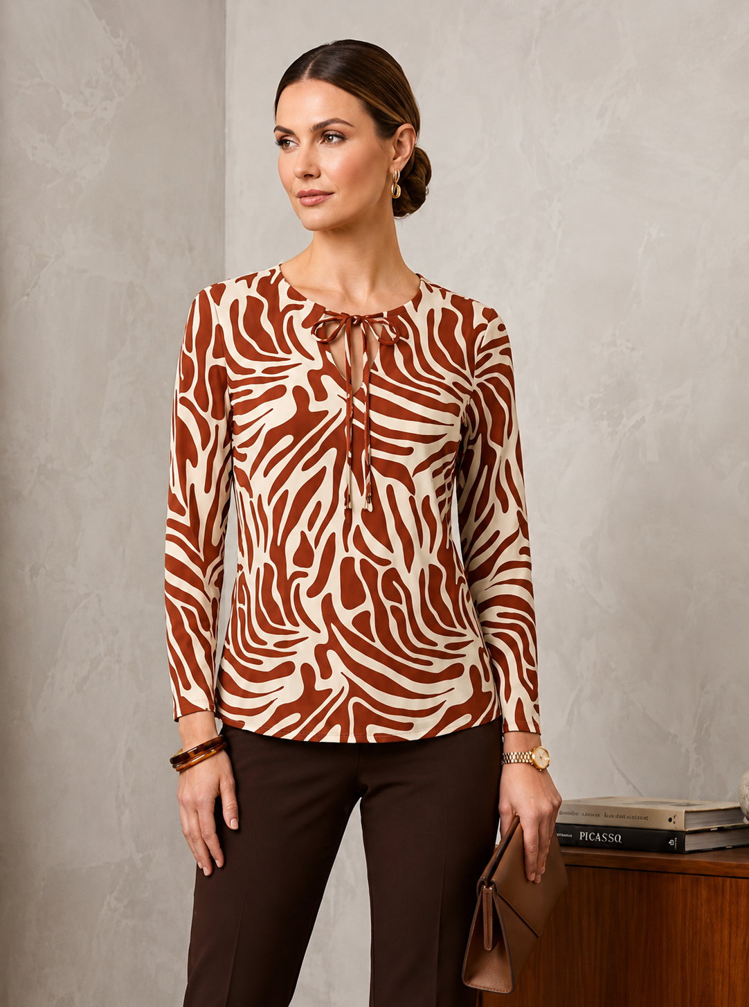 Blusa Escote semiredondo