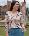 Blusa basica escote redondo con banda