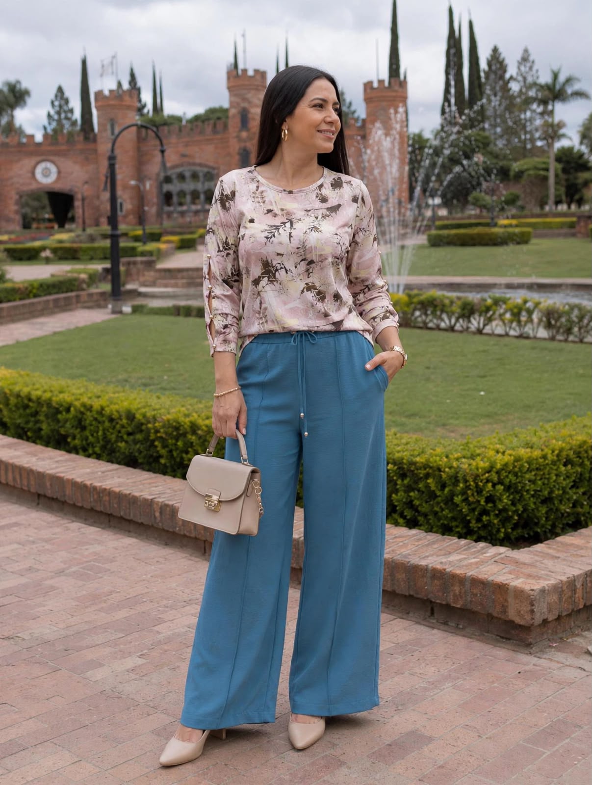 Blusa basica escote redondo con banda