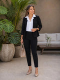 Chaqueta cuello redondo