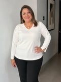 Blusa silueta suelta con escote en v