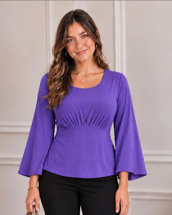 Blusa corte en busto con recogido