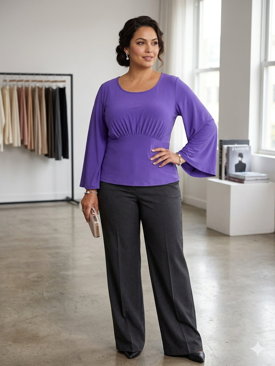 Blusa corta escote redondo