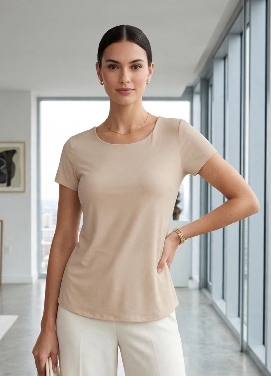 Blusa Escote Redondo
