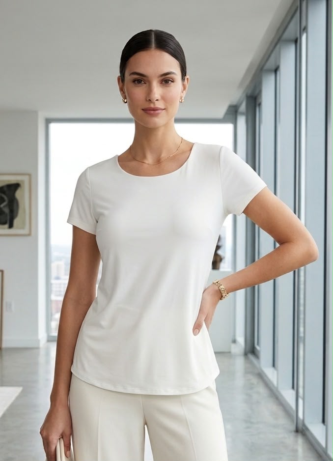 Blusa Escote Redondo