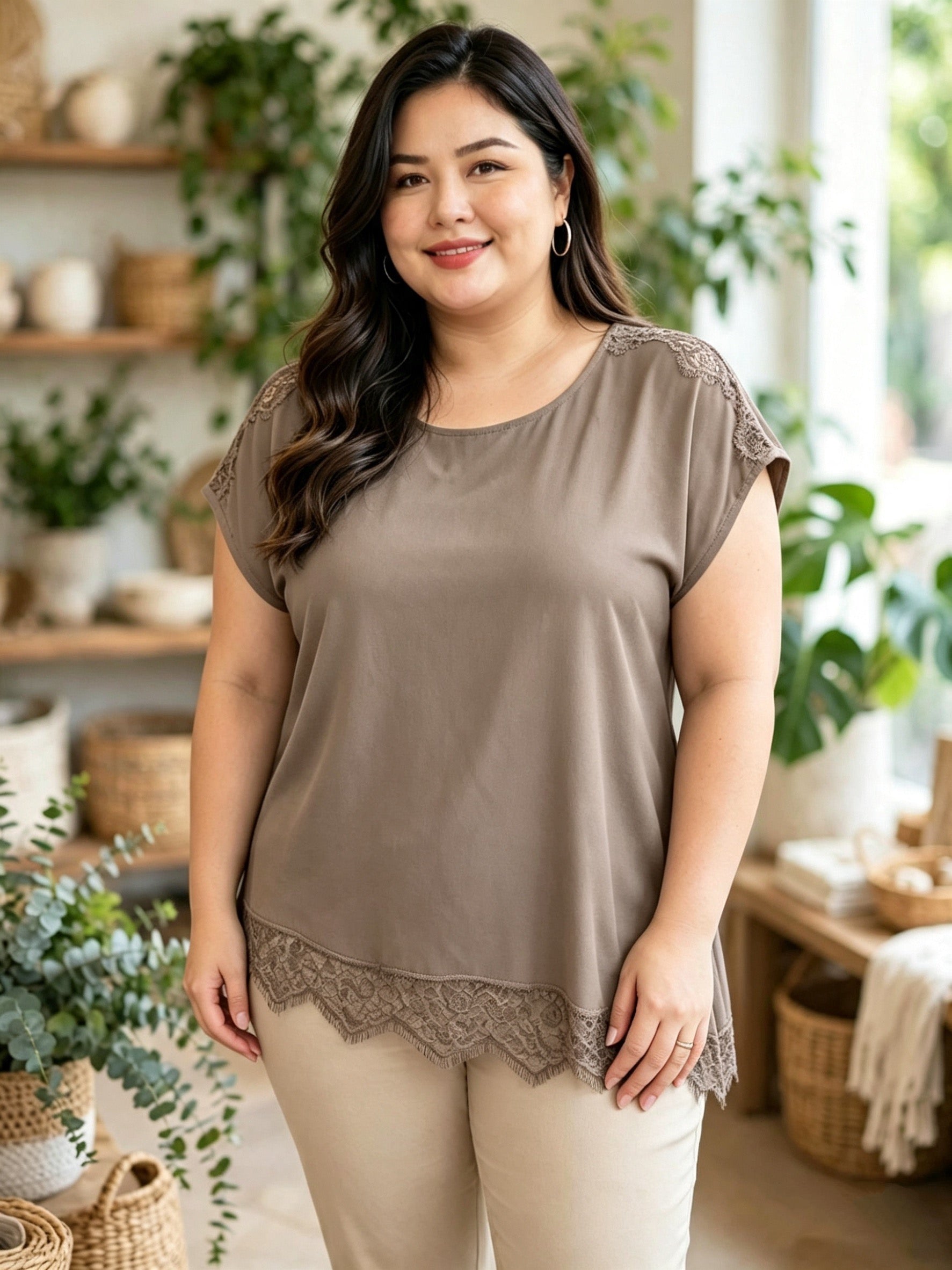 Blusa ruedo asimetrico