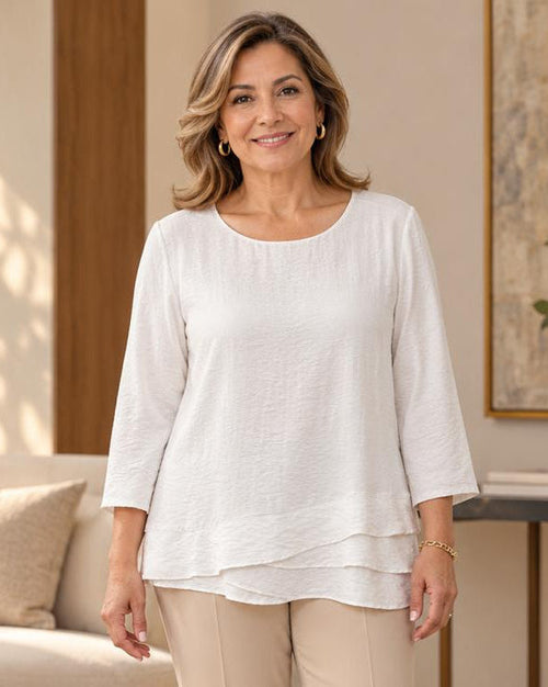 Blusa manga 3/4 con boleros