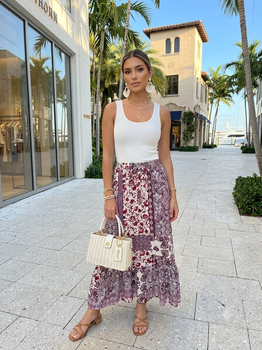 Falda con bolero recogido