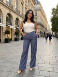 Pantalón suelto con alforza