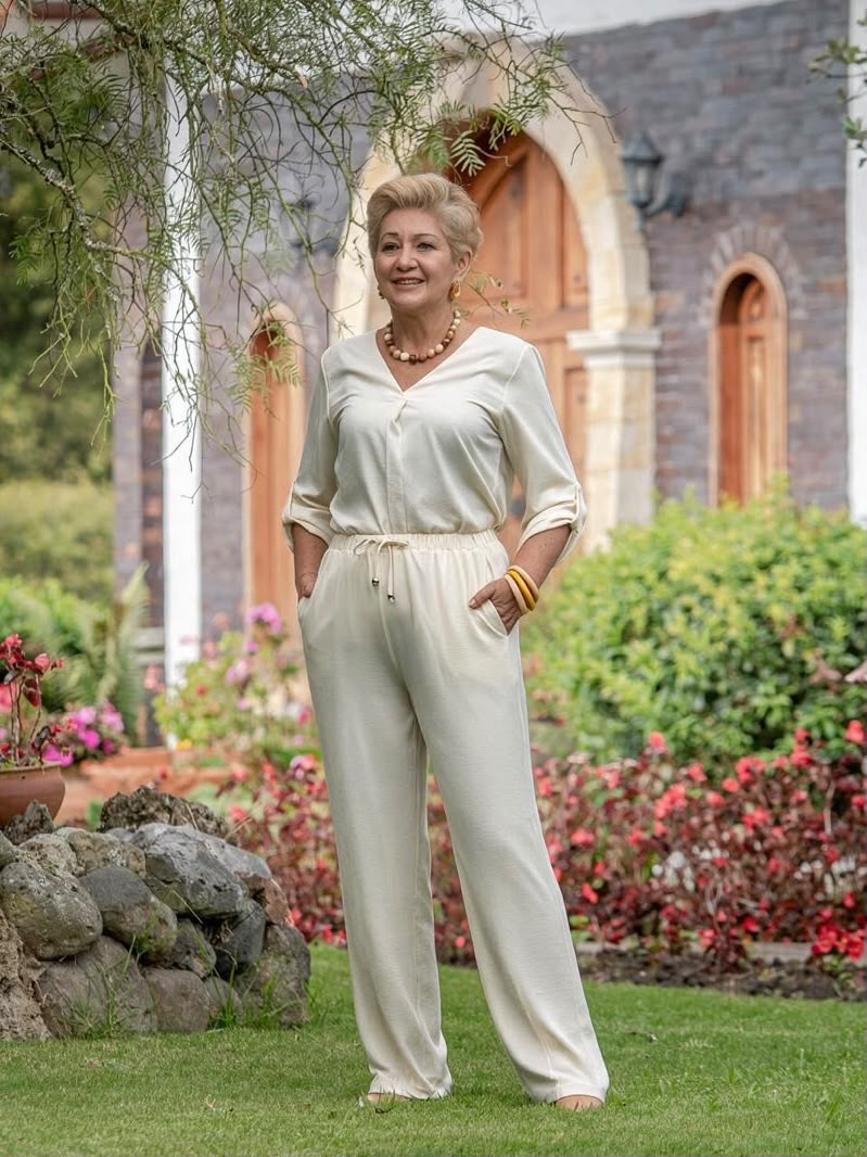 Pantalón recto con bolsillos