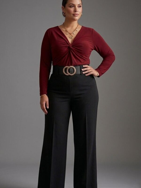 PANTALÓN TIRO ALTO PASADORES LARGOS SILUETA SUELTO